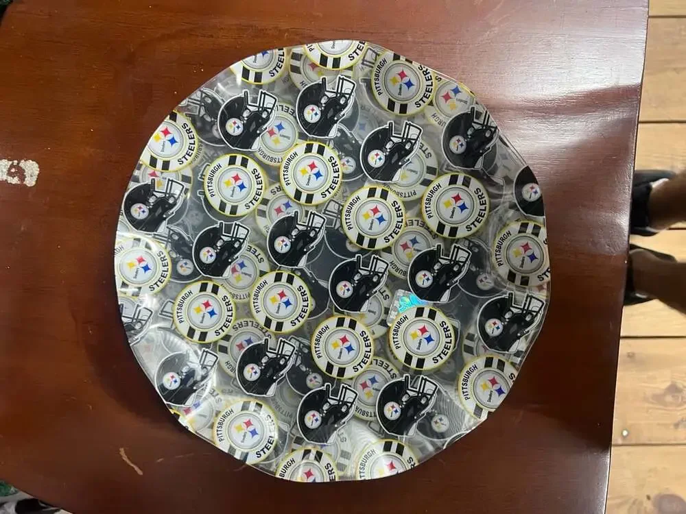 Pittsburgh Steelers Plastic Plates Set of 4 Transparent NFL Team Logo